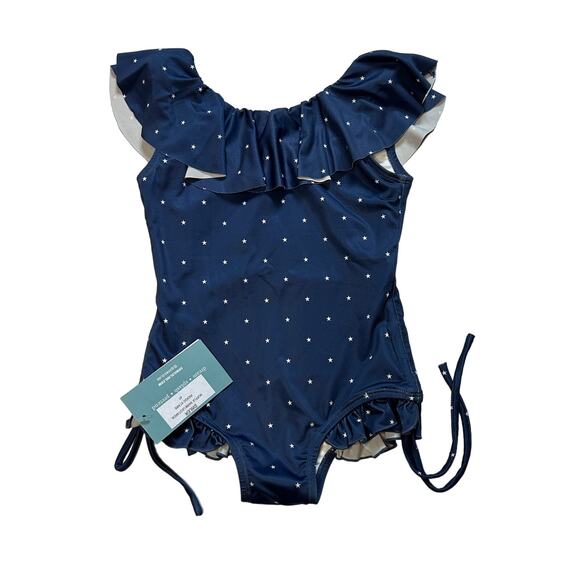 NWT Wildling Well Dressed Wolf Indigo Stars One-piece Swimsuit 4T - Picture 1 of 5